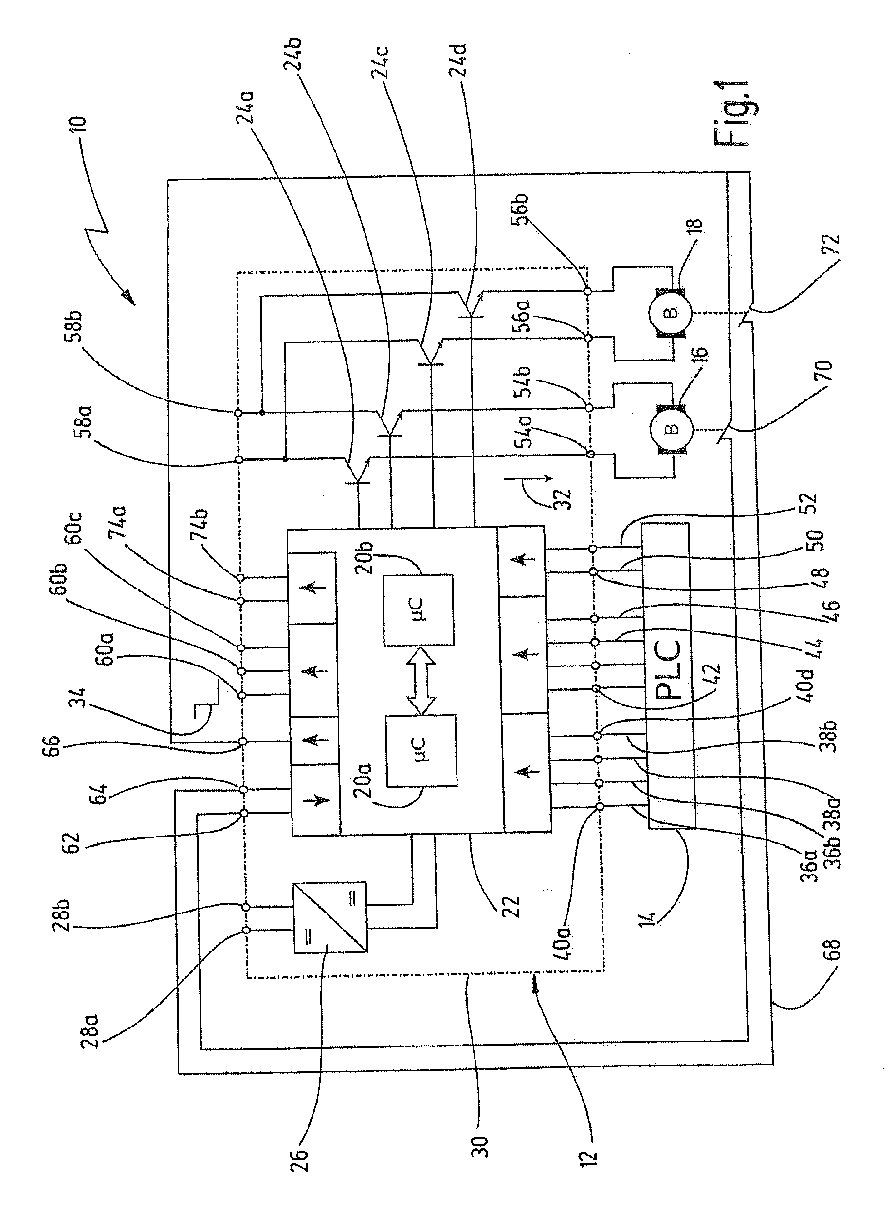 Compact control device for failsafely controlling an electrical actuator