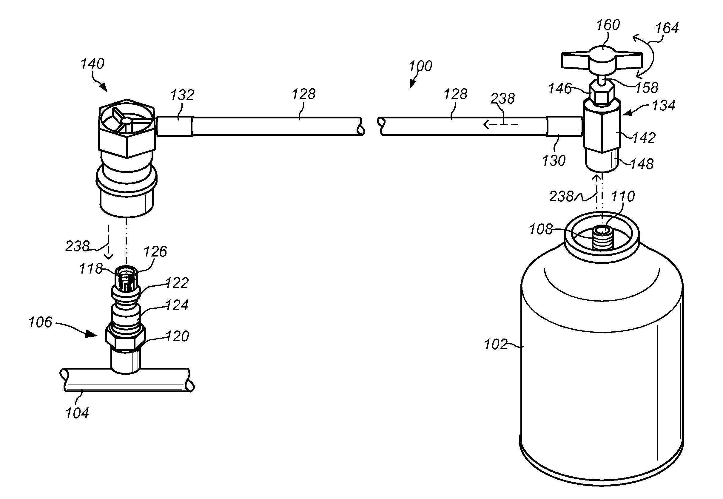 Refrigerant charging assemblies and methods of use