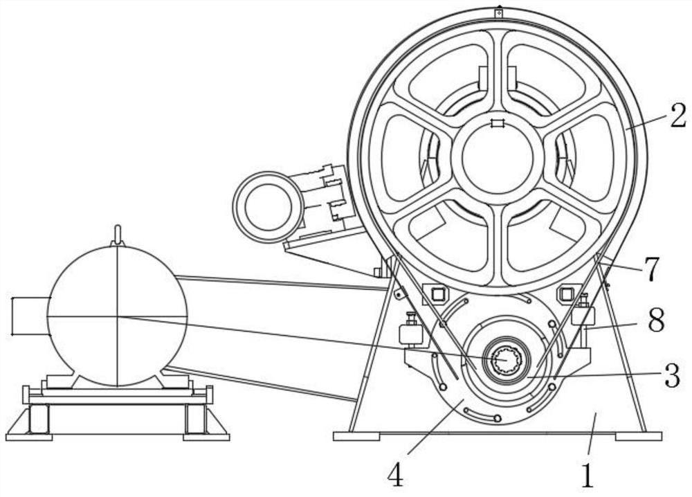 Transmission mounting mode for frame winch