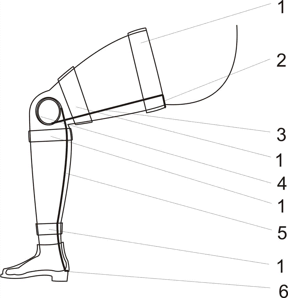 Knee joint power-assisted protective device