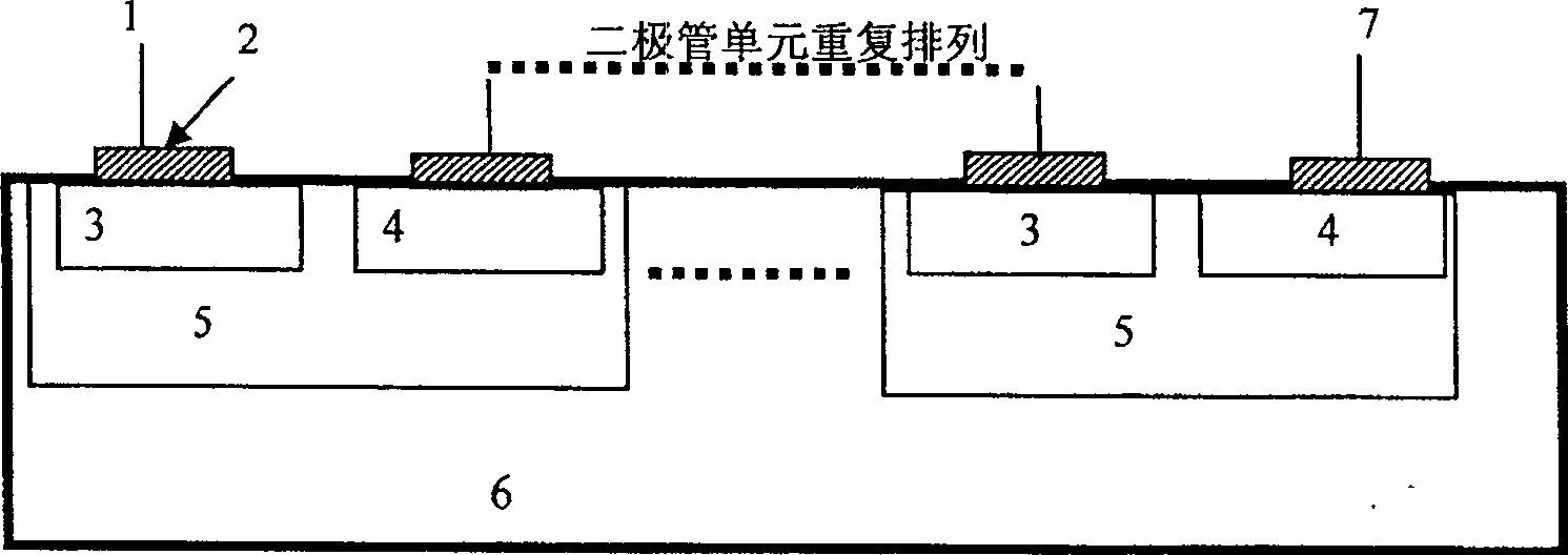 Diode string structure