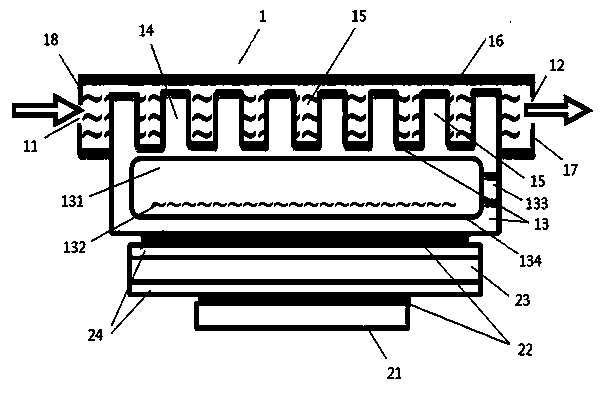 Radiating packaging structure of semiconductor power device