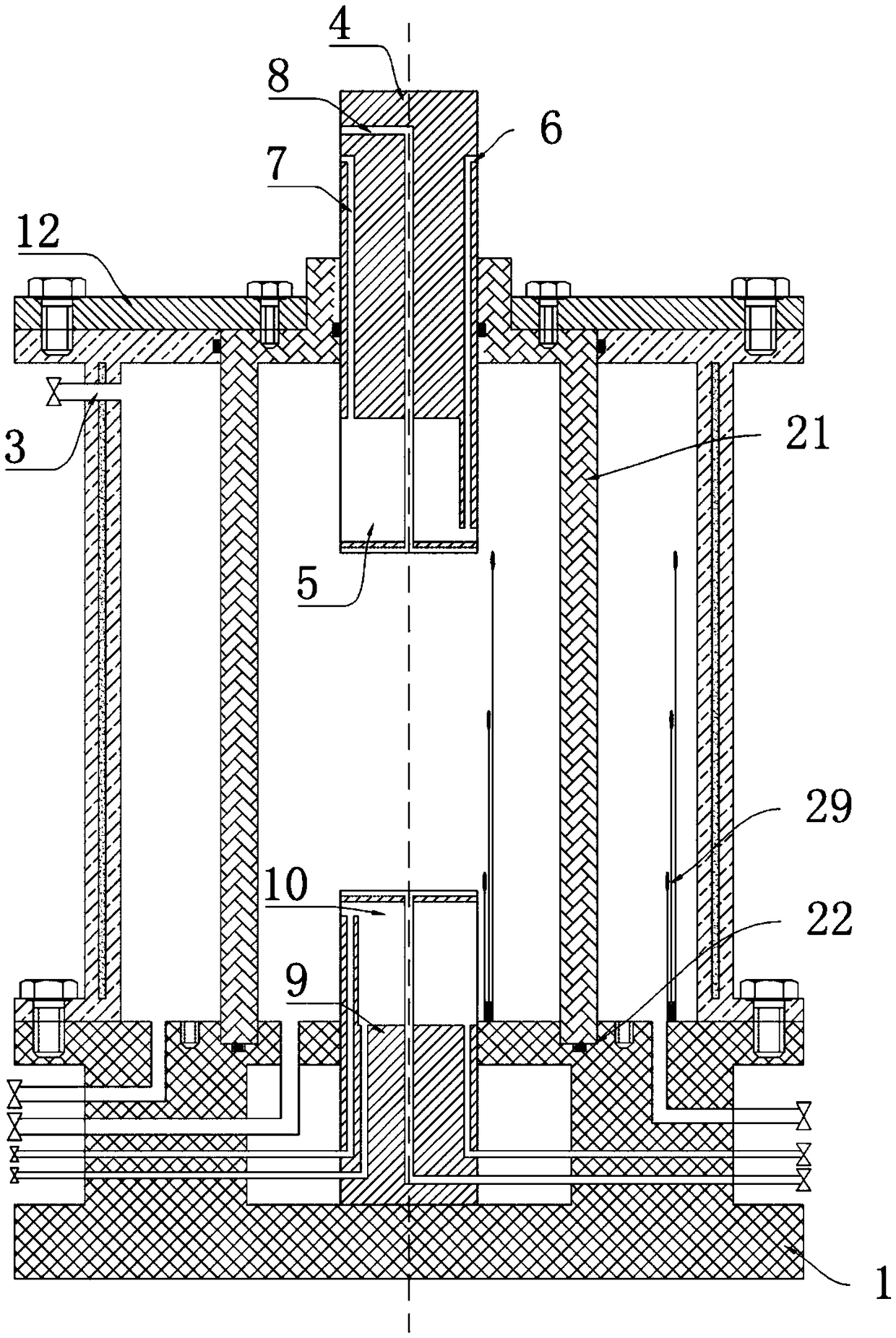 Freeze-thaw thermal cycle triaxial seepage multifunctional pressure chamber for geotechnical materials