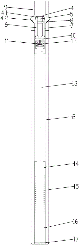 Upper spindle rod suspended rod flyer with bobbin hanging unloading mechanism