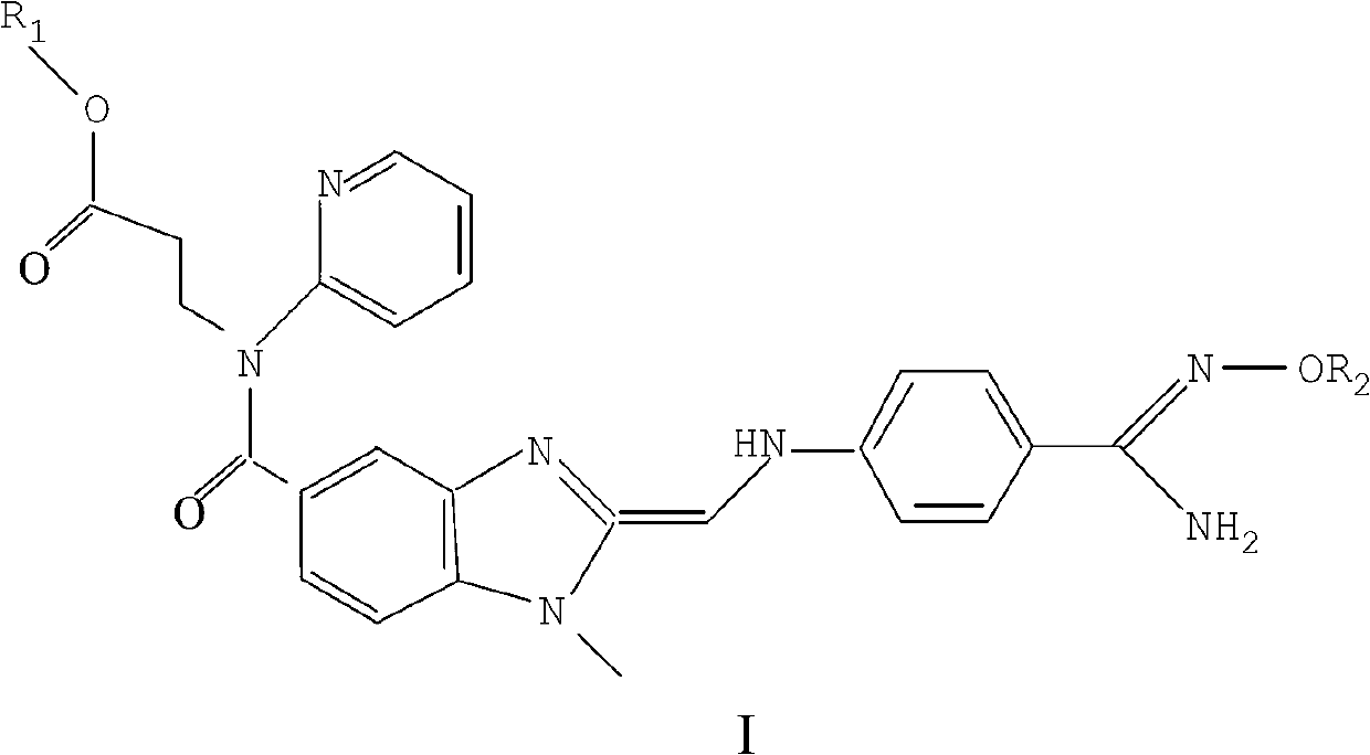 Dabigatran etexilate derivative and preparation method and application thereof
