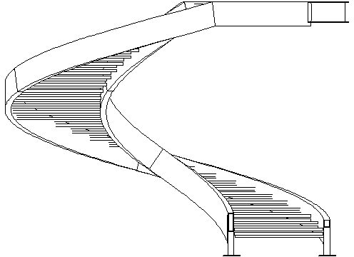 Production method of 360-degree spiral stair with cambered box beams