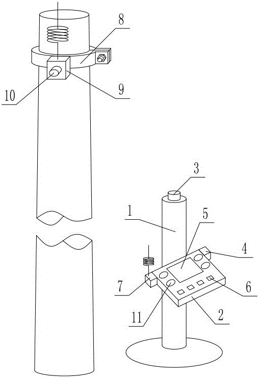 Outdoor pole climbing training device special for electric power inspection staff