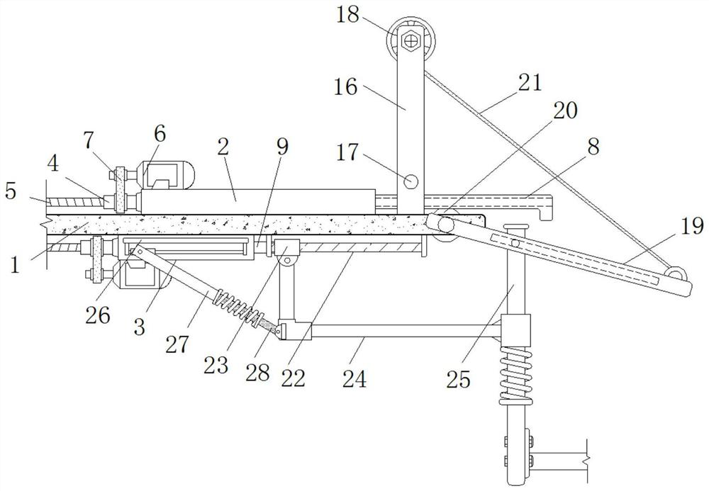 Suspension damping chassis structure of agricultural machinery equipment applying electric control support