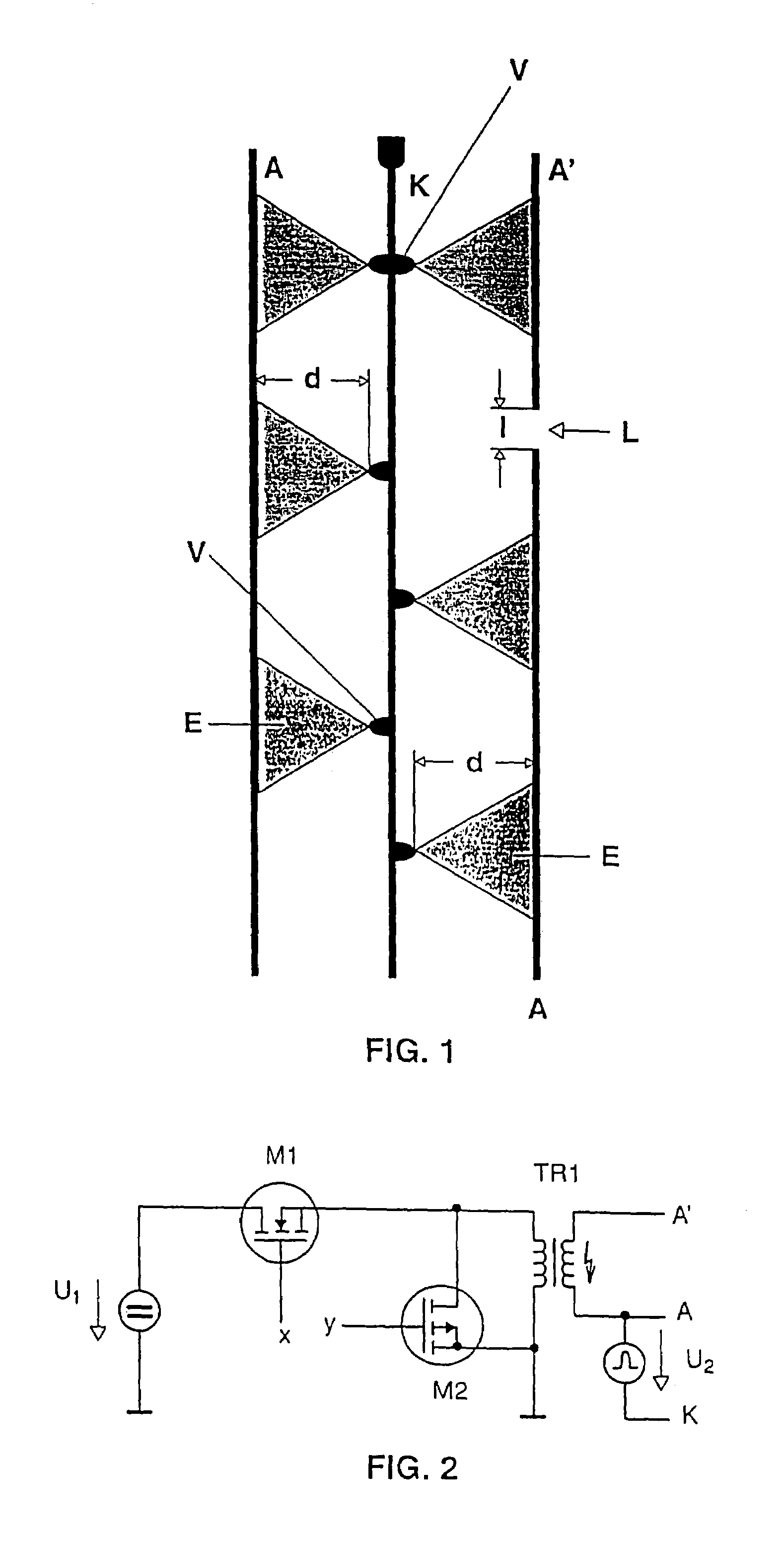 Dielectric barrier discharge lamp and method and circuit for igniting and operating said lamp