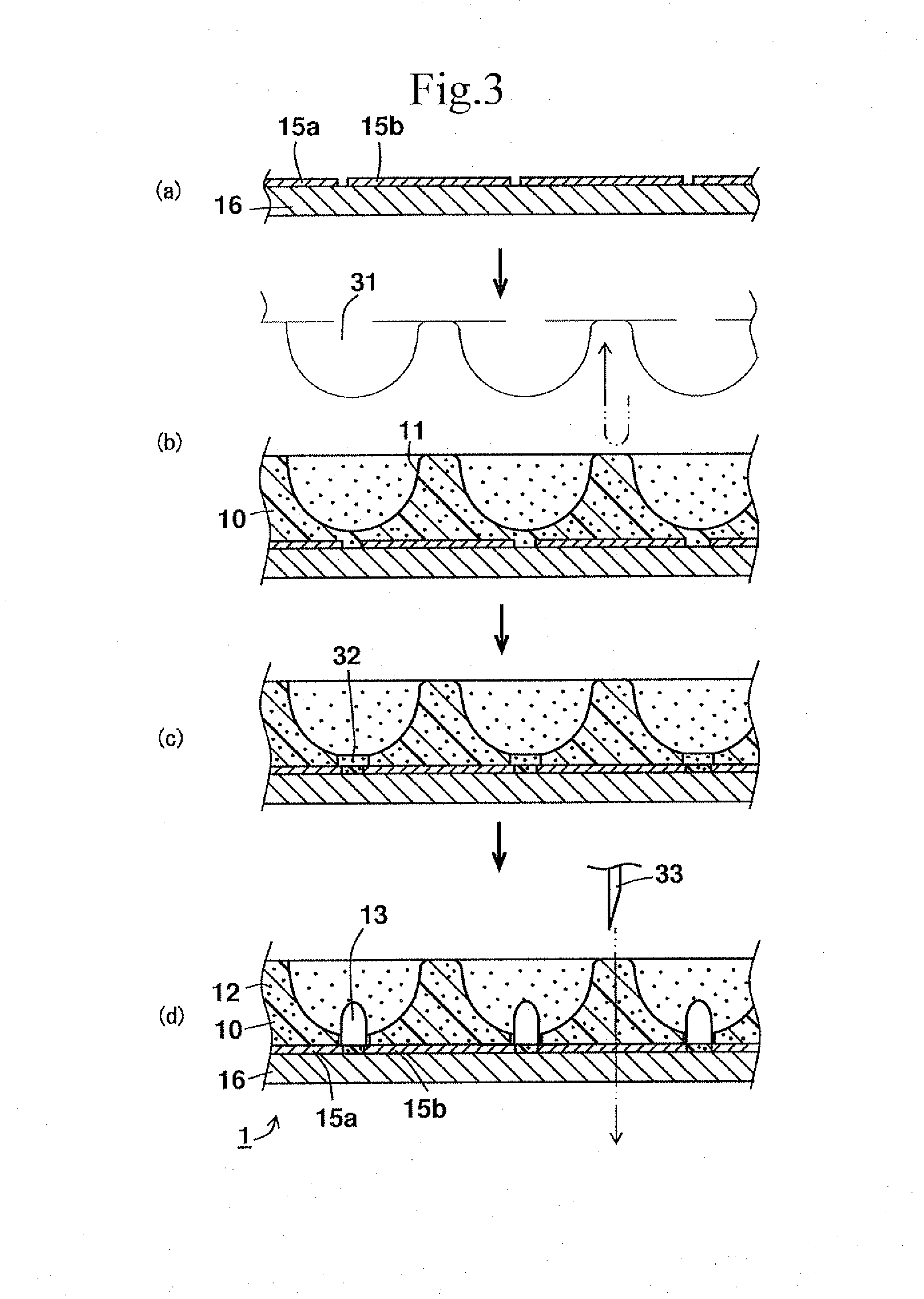 Silicone resin reflective substrate, manufacturing method for same, and base material composition used in reflective substrate