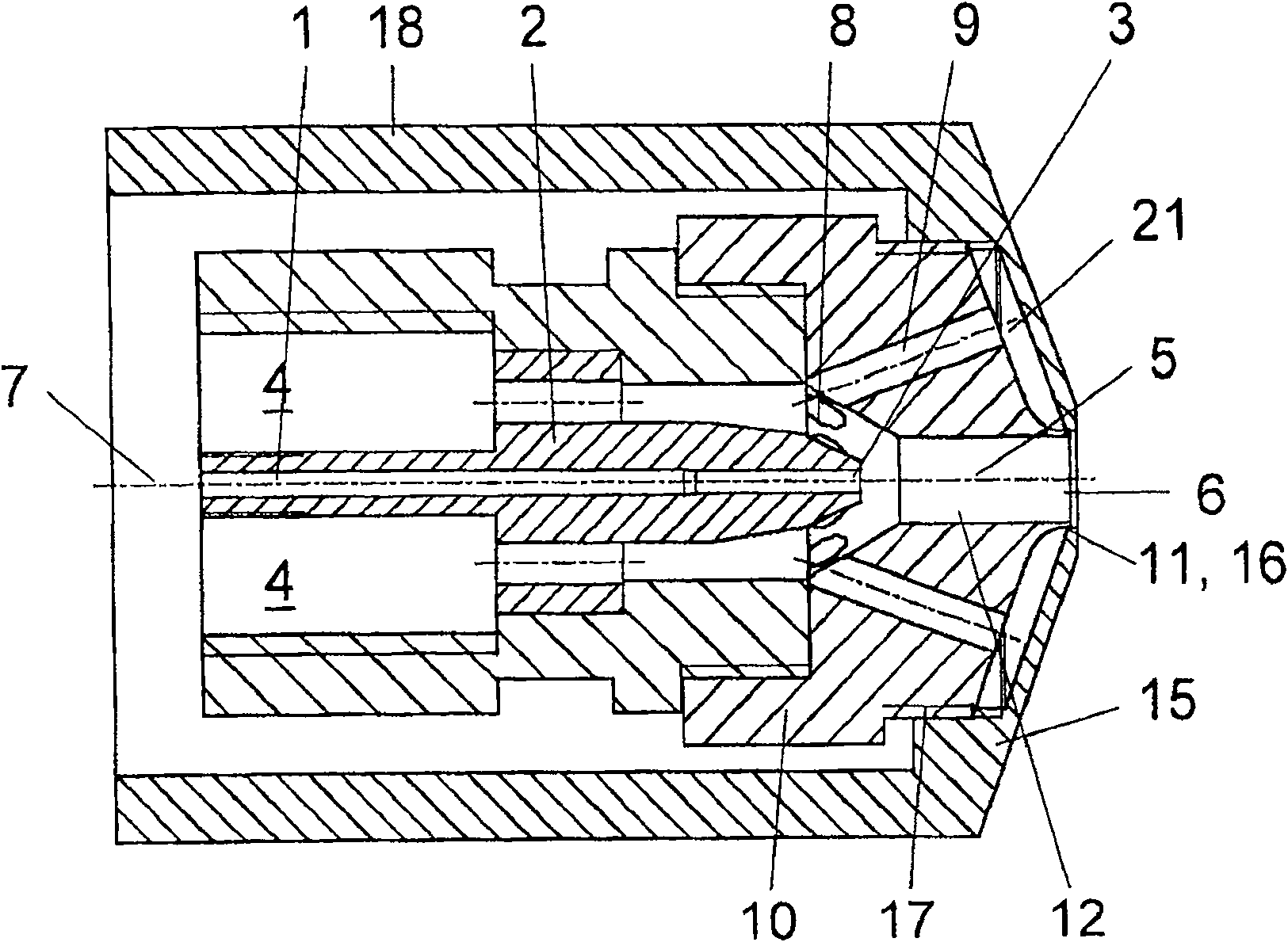 Two-material atomizing device