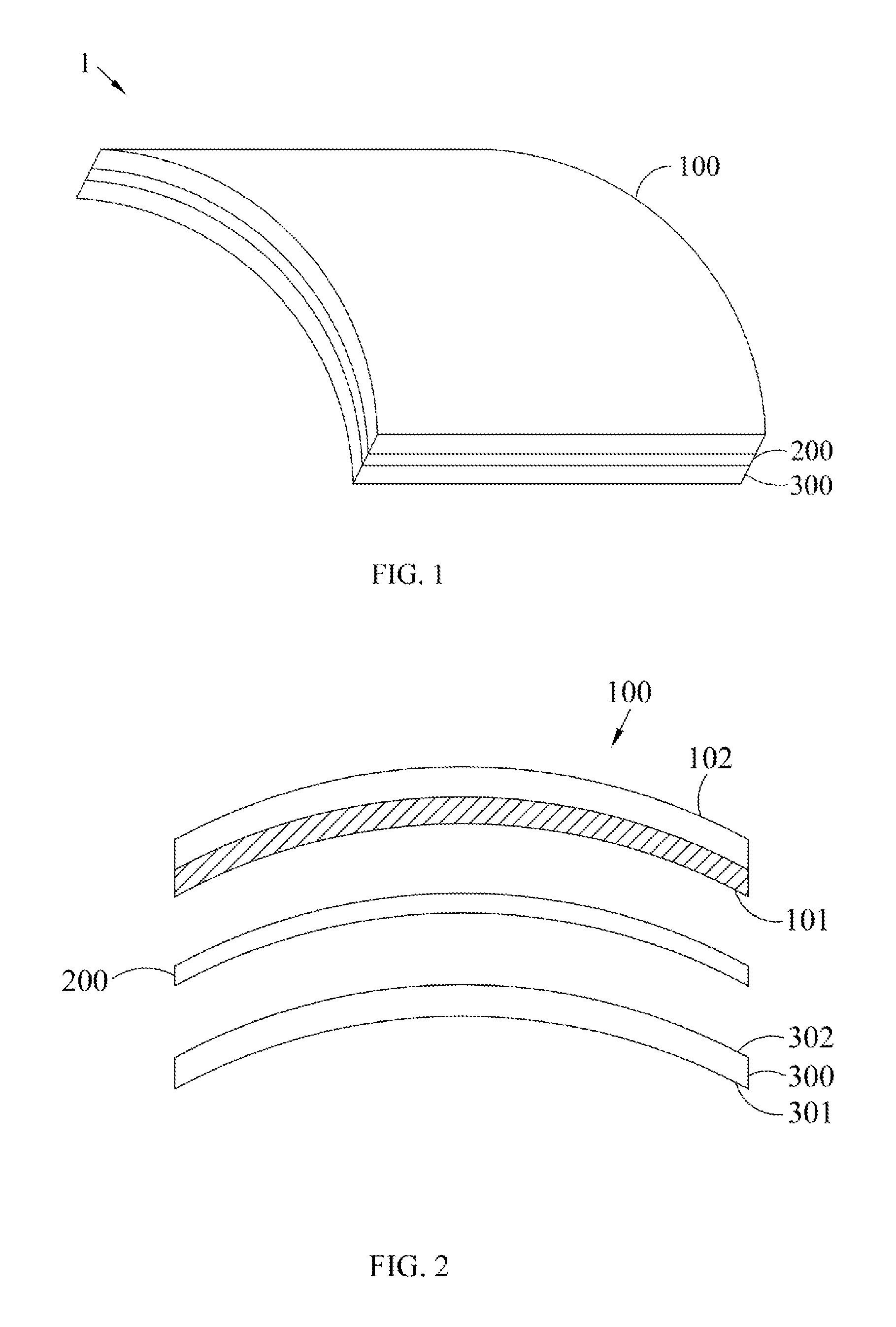 Curved touch panel and method for fabricating the same