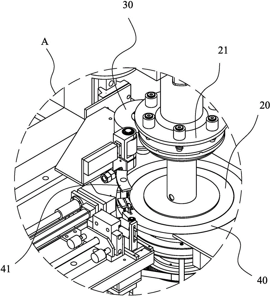 Automatic film winding mechanism for take-up rocking disc machine