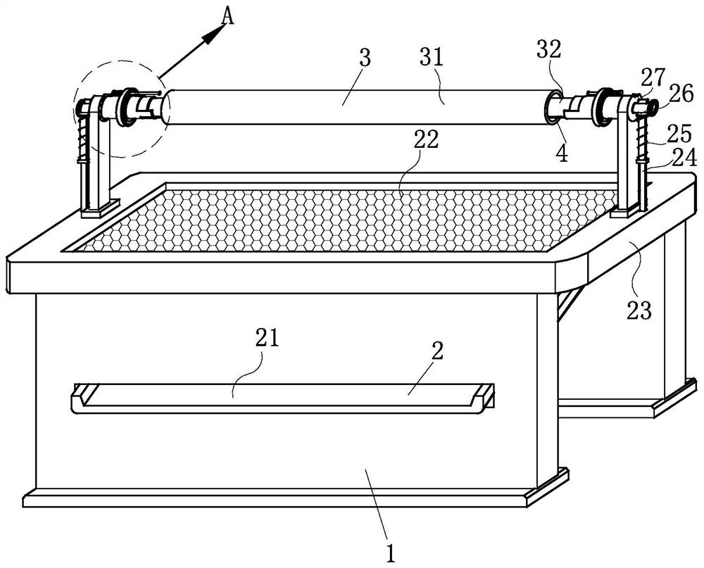 A winding forming roller removal device for mechanical processing platform