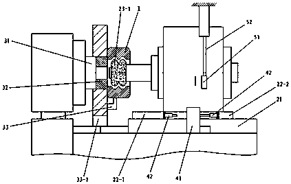 A six-point contact double-row ball roller bearing and its groove processing method and device