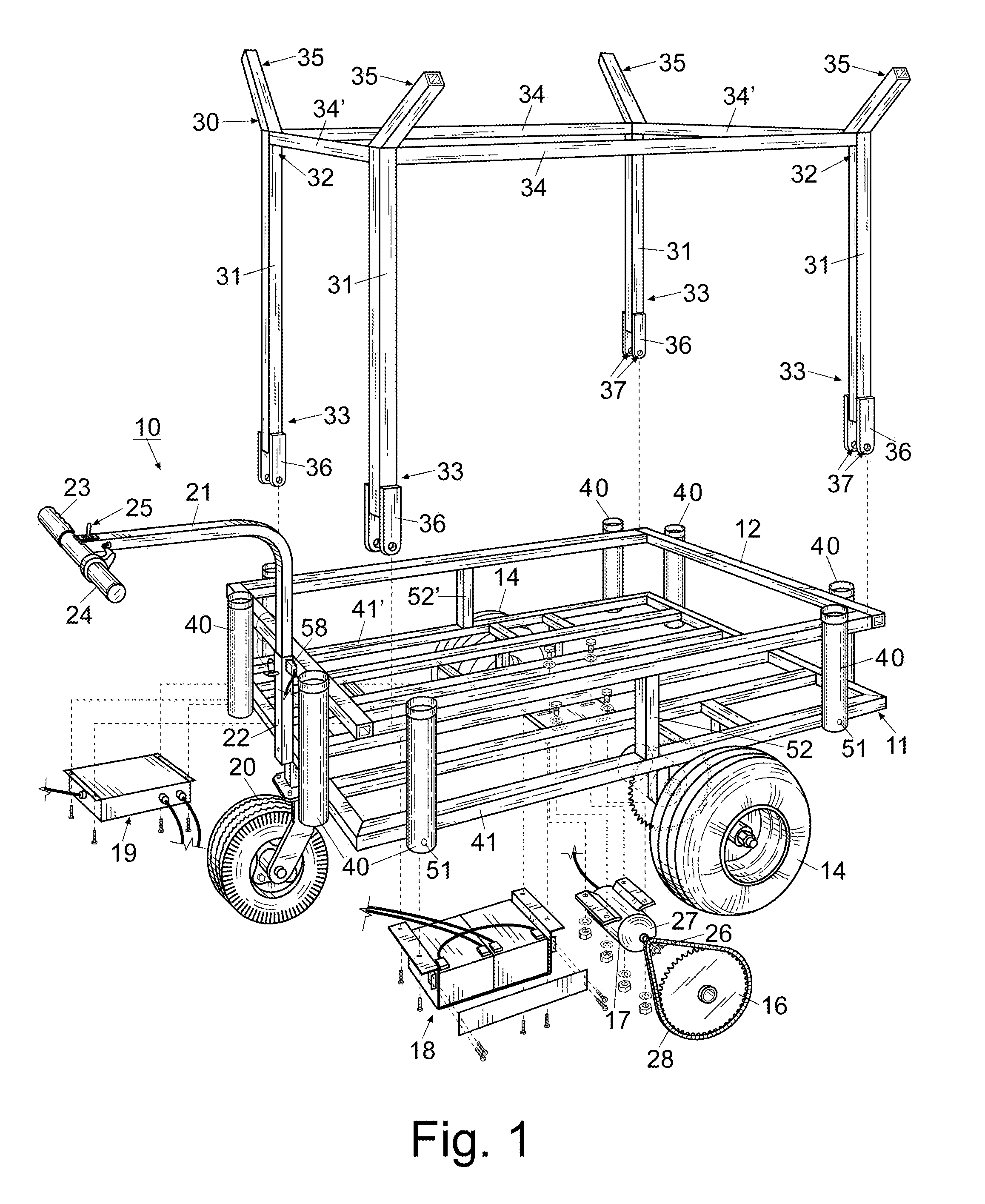 Electric utility cart