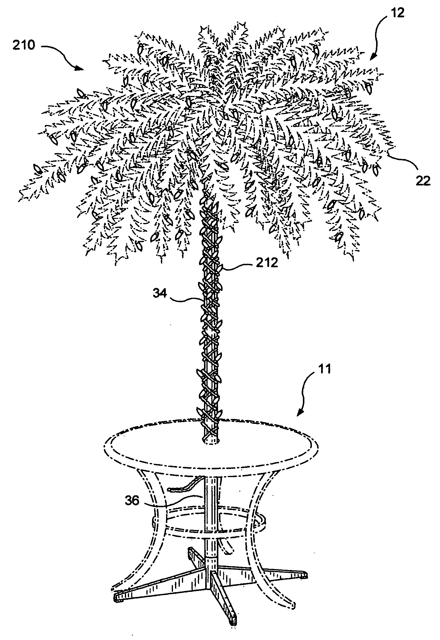 Patio palm tree