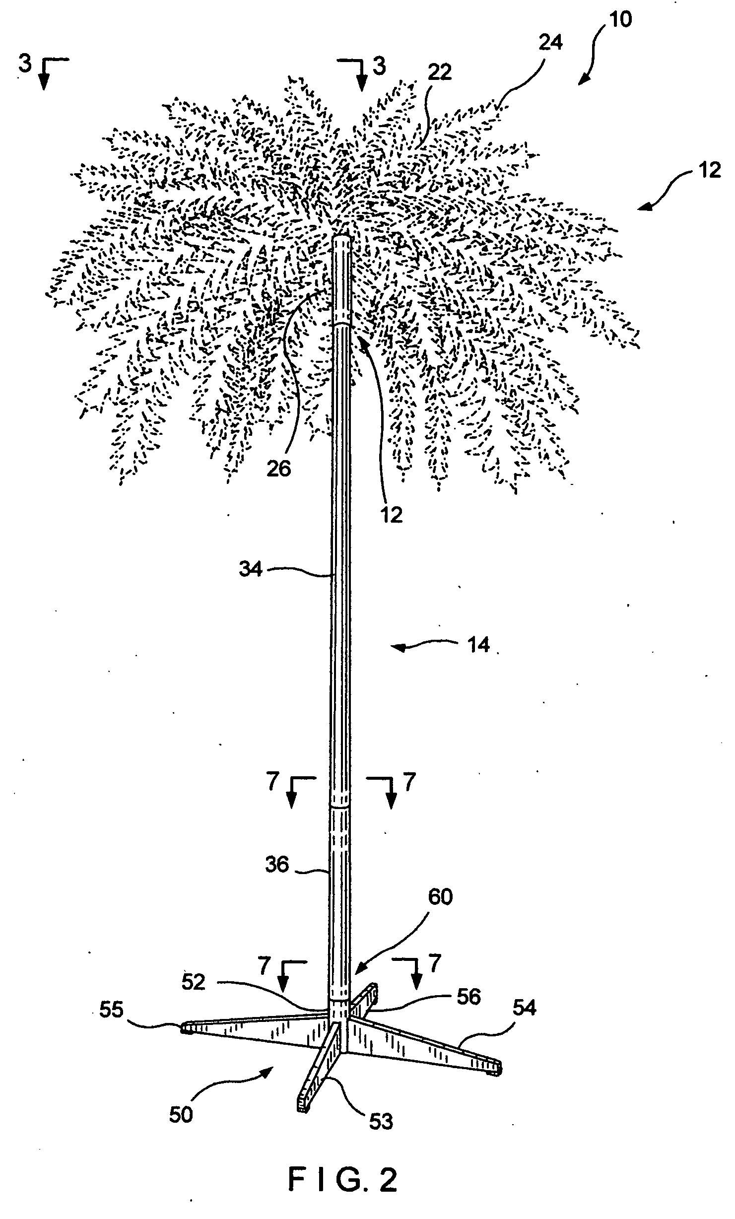 Patio palm tree