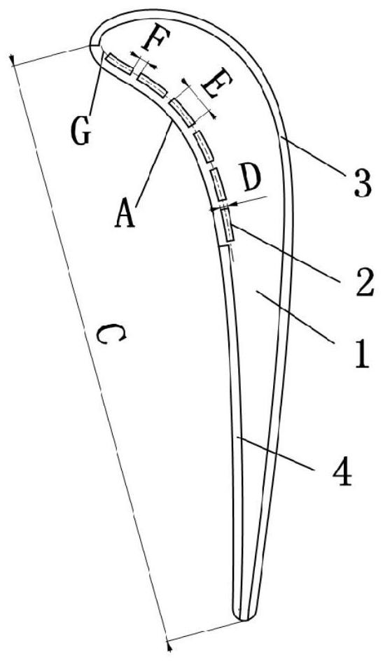 Interrupted groove blade top structure with transverse seam holes for turbine blade