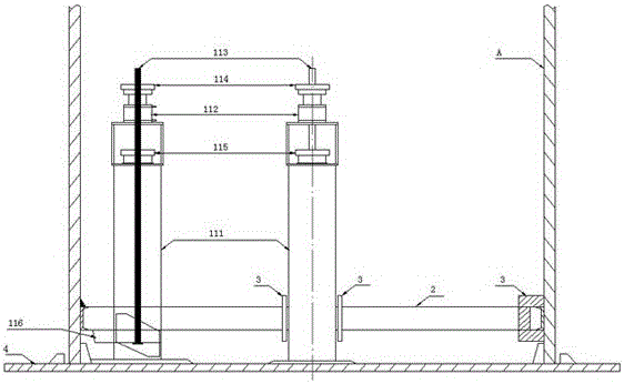 Lifting device and inverted installing method for reducing absorption tower