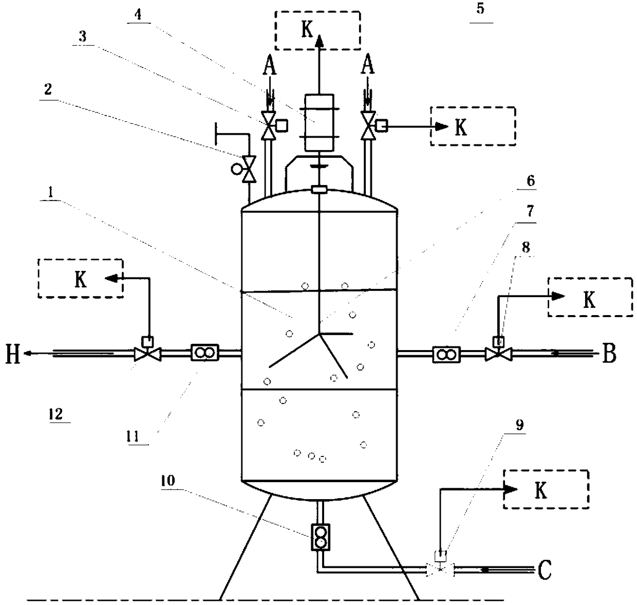 Gas-liquid-solid mixing device