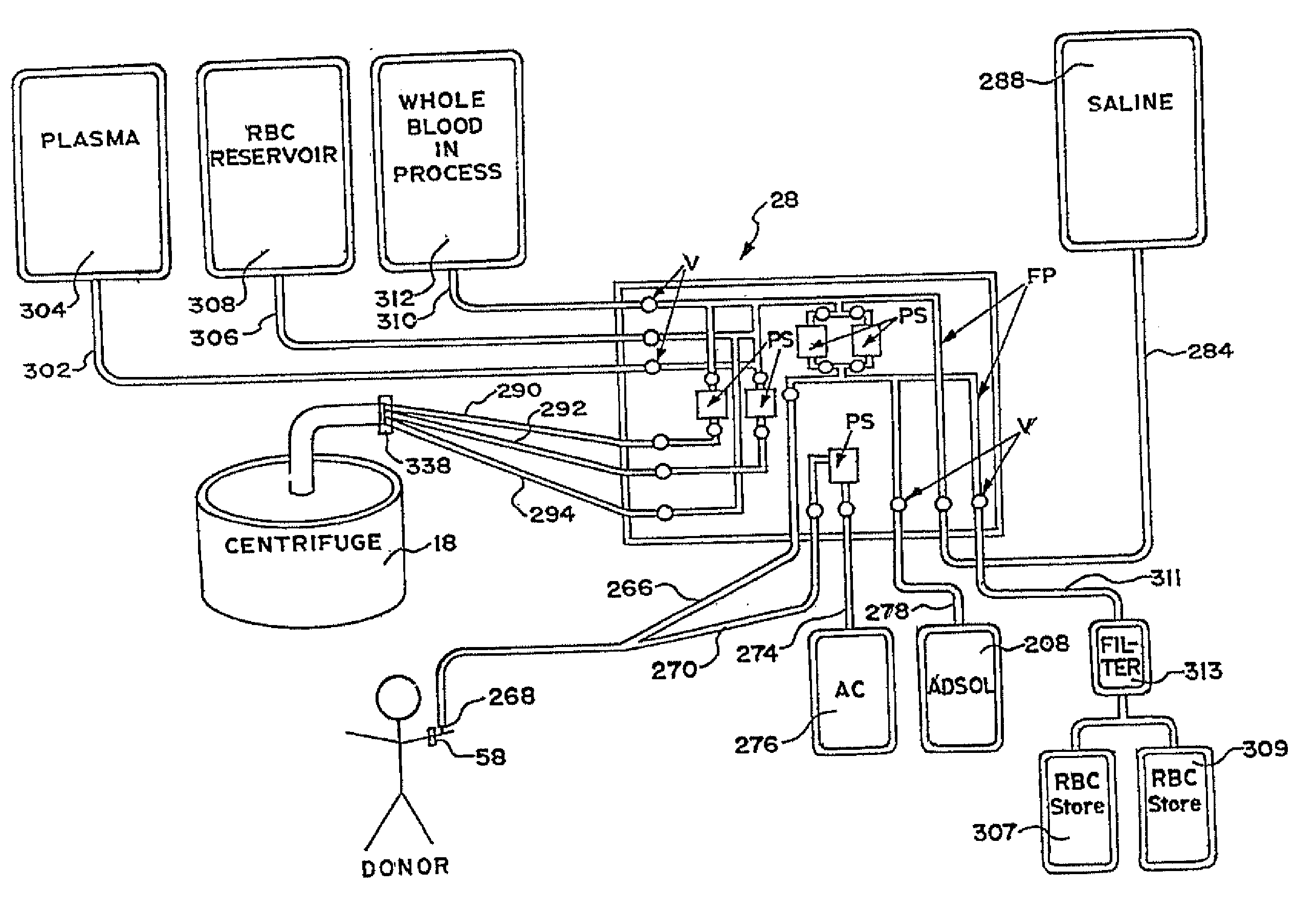 Blood Processing Systems And Methods That Employ An In-Line Flexible Leukofilter