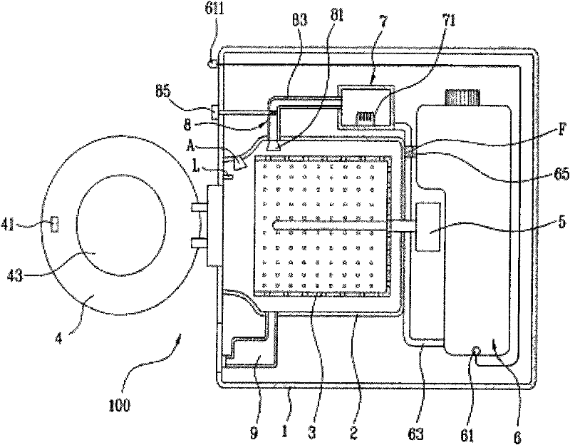 Washing device for display