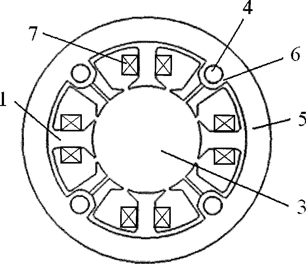 Magnetic field coupling-eliminating magnetic bearing and manufacturing method thereof