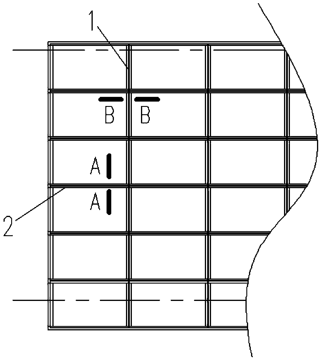 Photovoltaic sunlight room universal type profile roof structure capable of achieving wire arrangement and preventing water