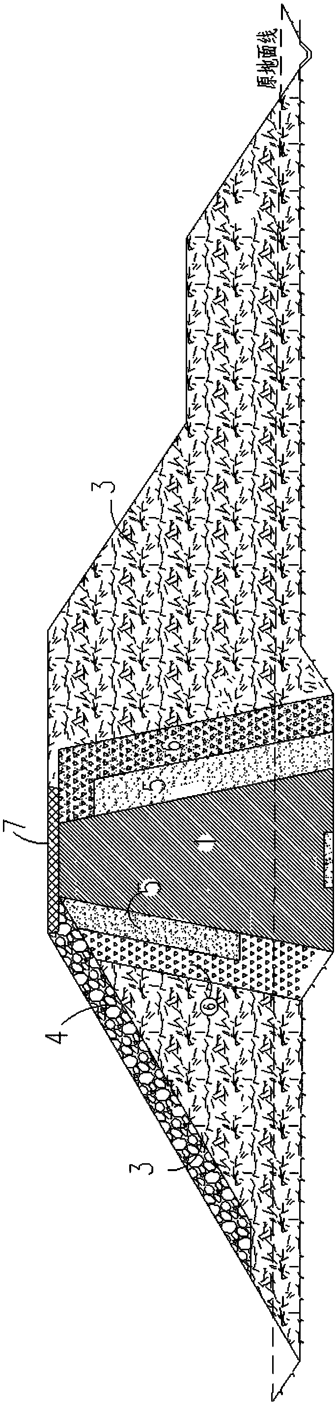 Treatment method of peat soil dam foundation