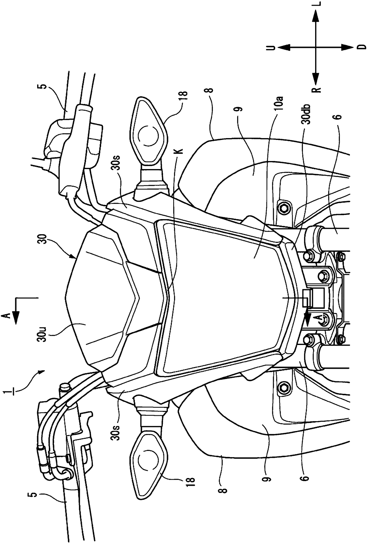 Front structure of saddle-riding vehicle