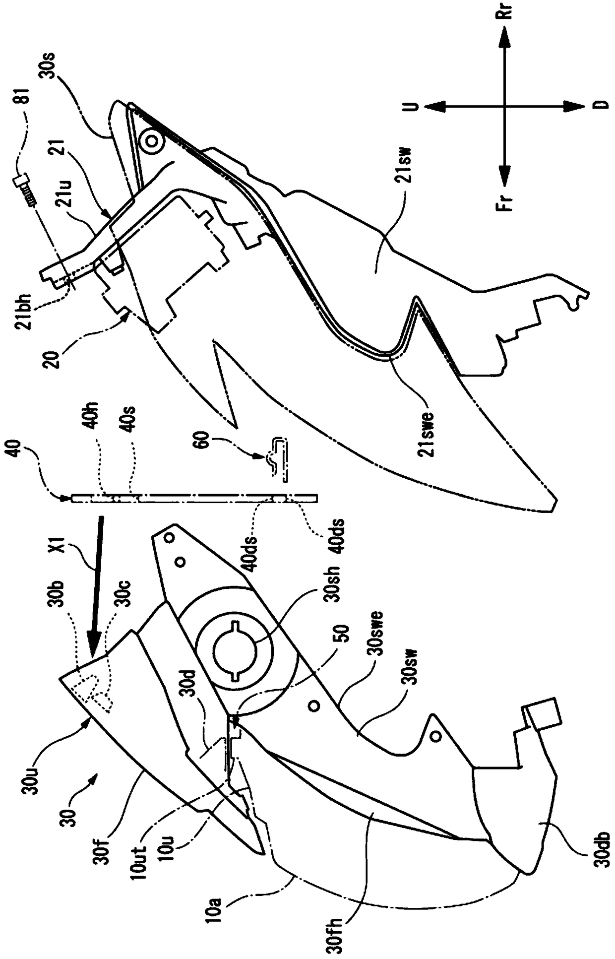 Front structure of saddle-riding vehicle