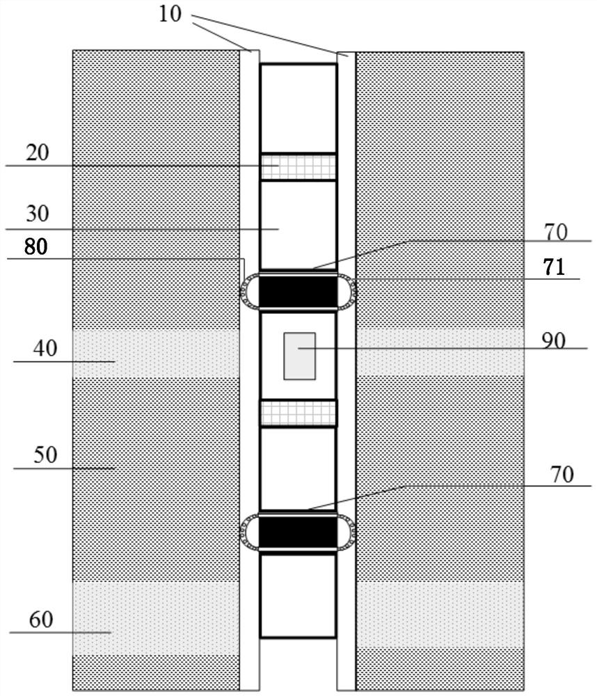 A cementing cement damage monitoring device and data collection method