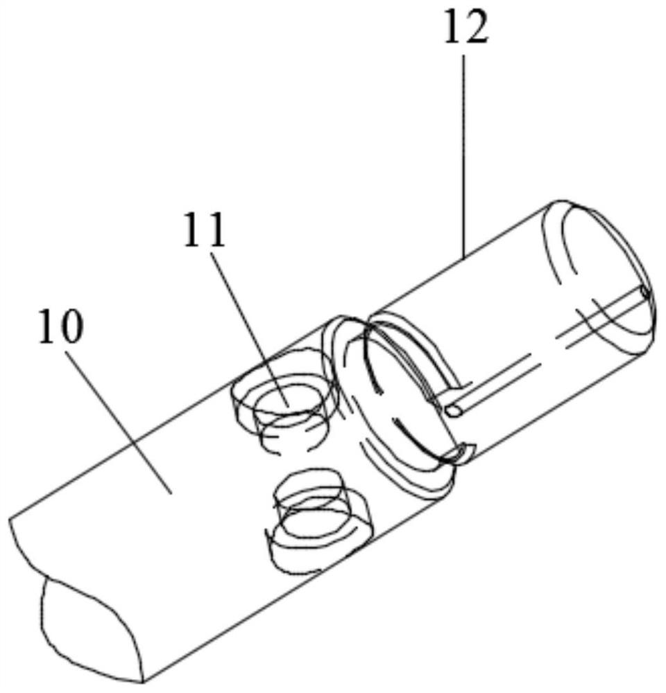 A directional fracturing roof control and pressure relief device for hard roof