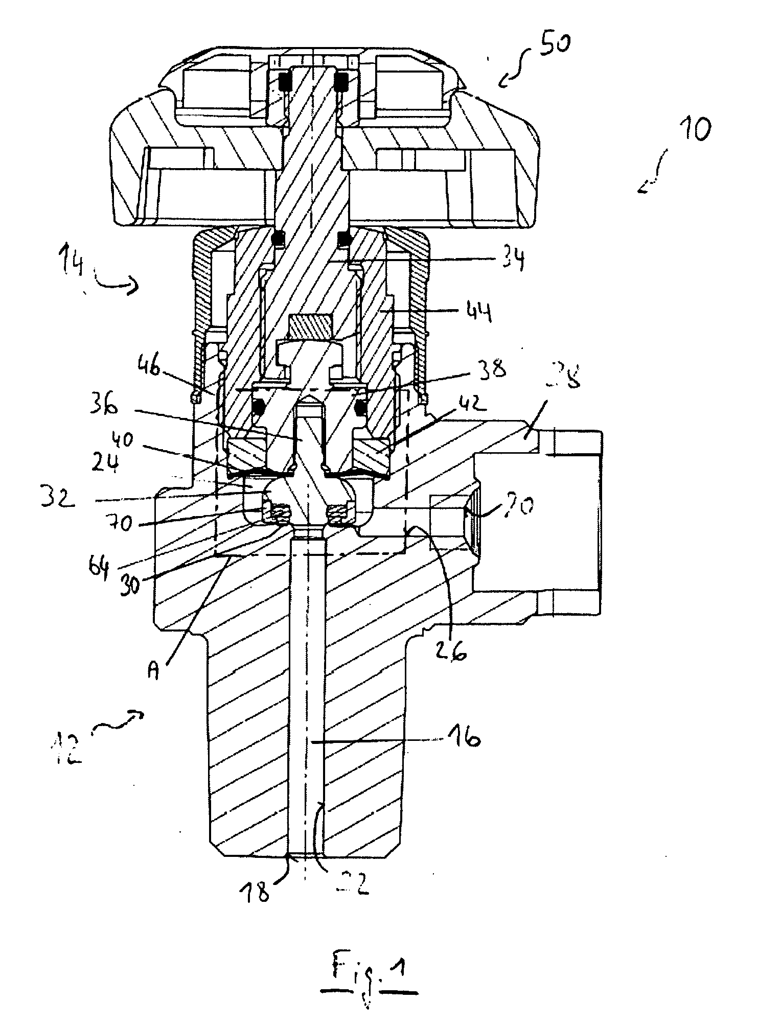 Valve, namely for bottles for ultra-high purity gas