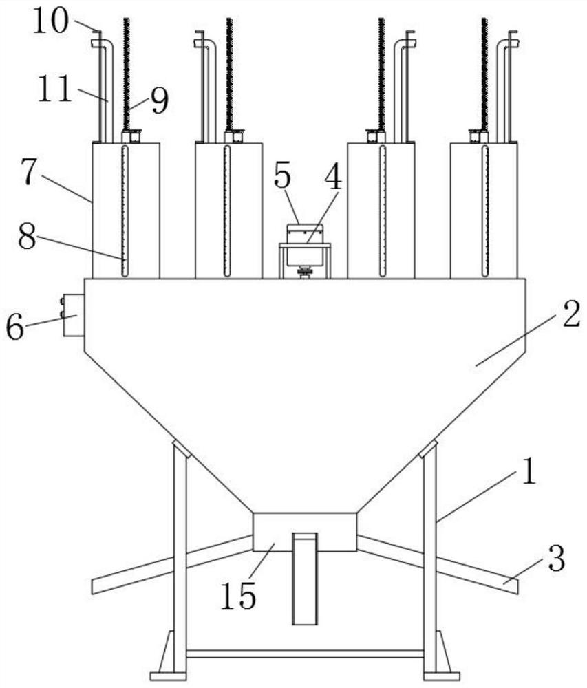 A throwing device for automatic control ratio feeding