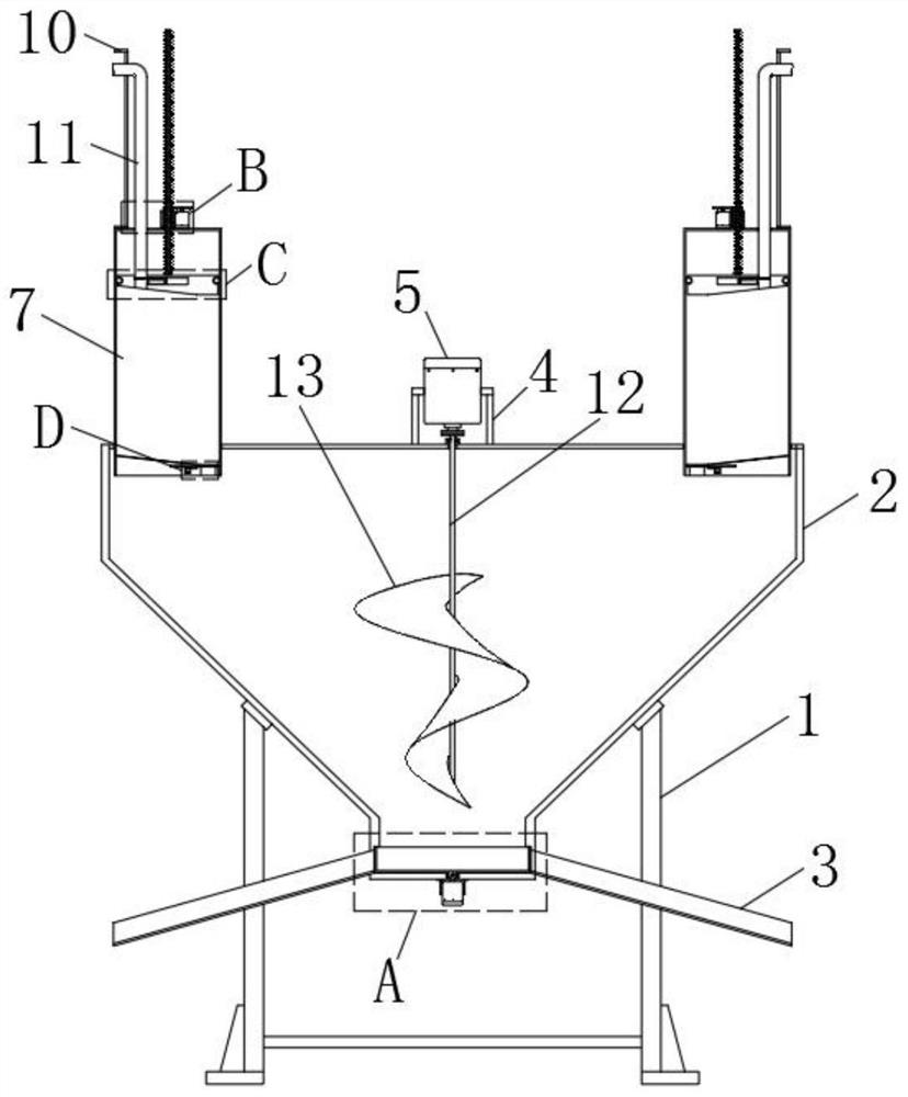 A throwing device for automatic control ratio feeding