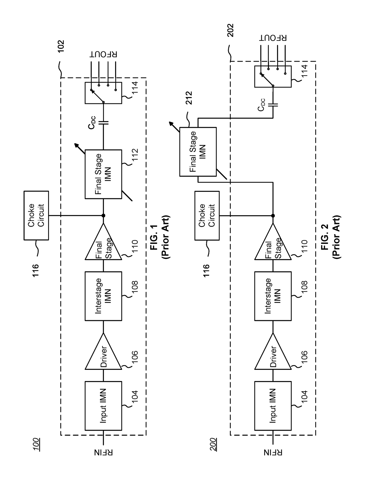 RF switch with split tunable matching network