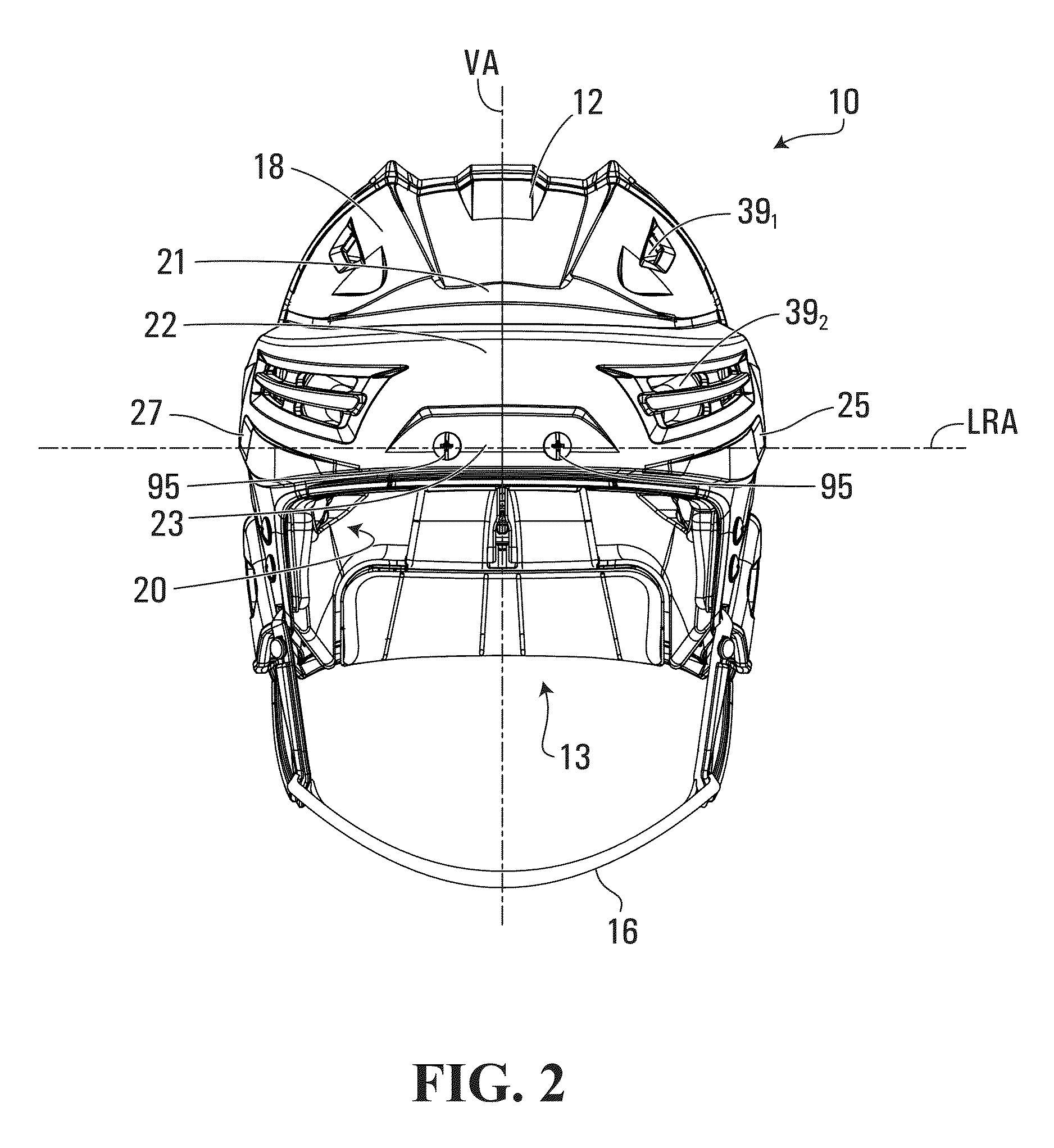 Sports helmet with rotational impact protection