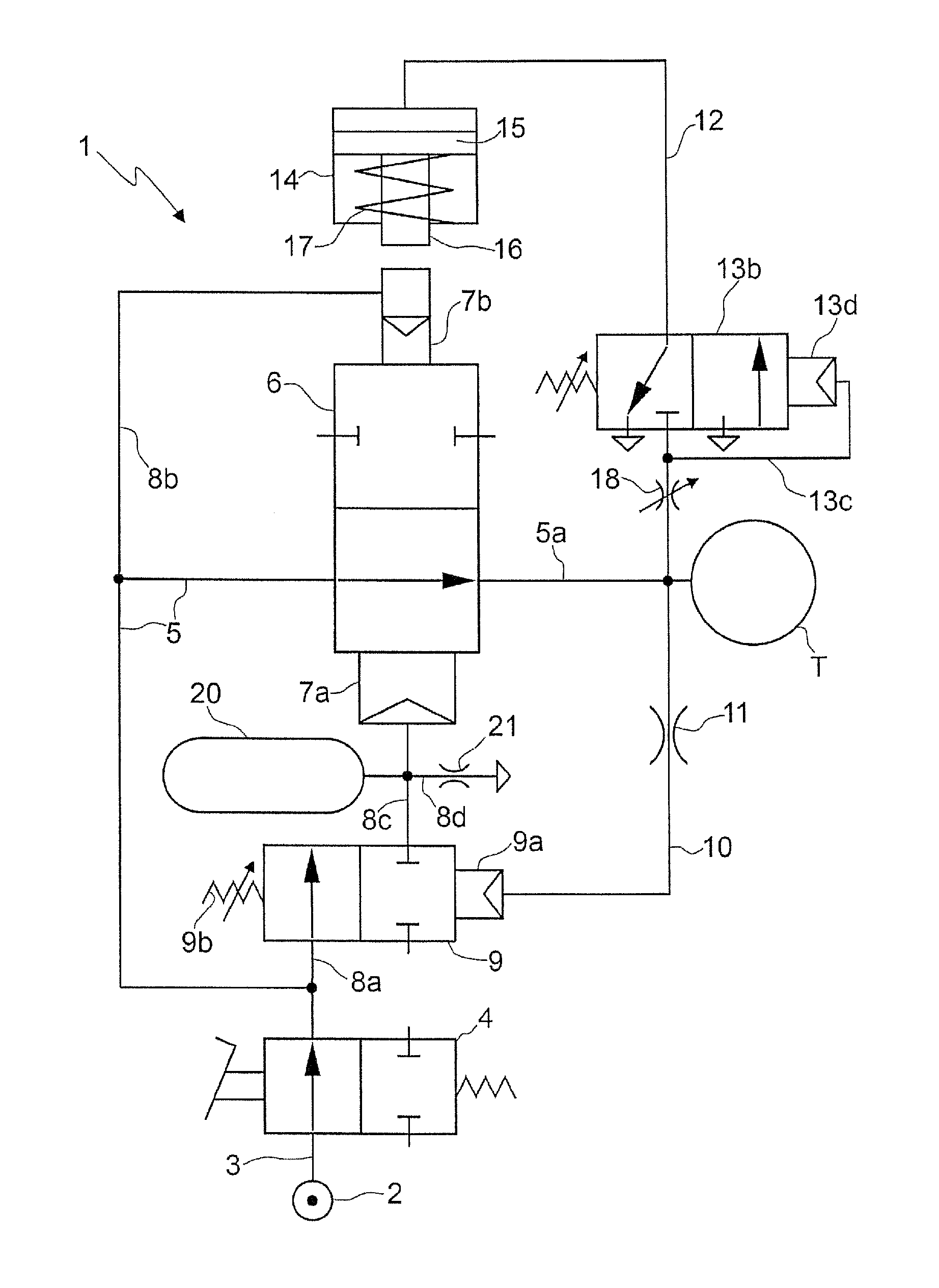 Device for feeding a fluid to a vessel to be filled