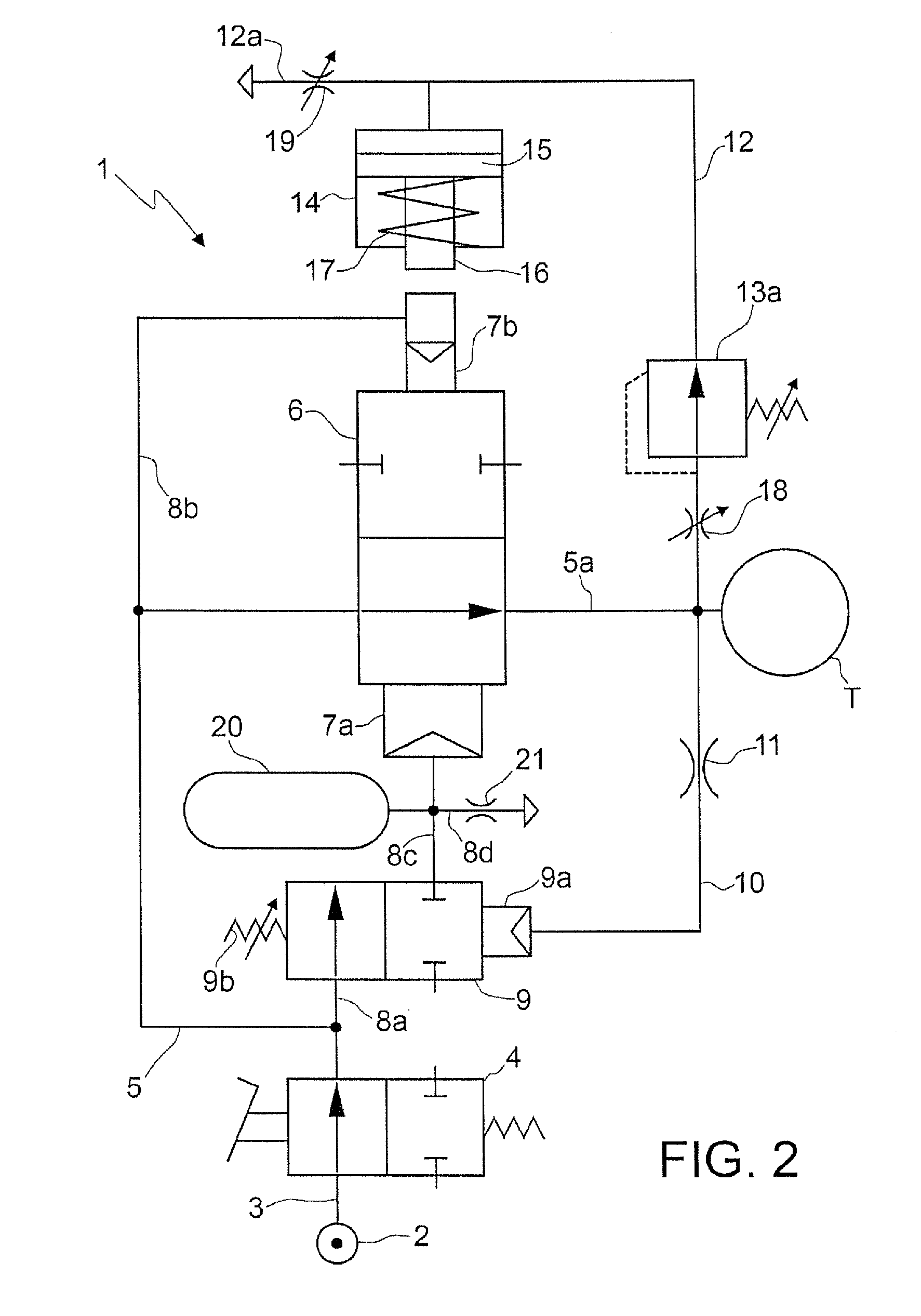 Device for feeding a fluid to a vessel to be filled