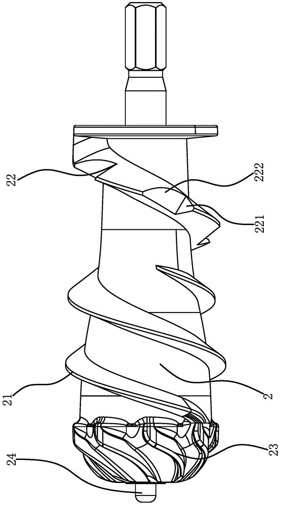 Grinding and feeding device for ice cream machine