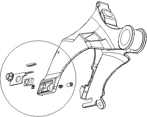 The structure of the electric power assist sensor on the bicycle rear fork
