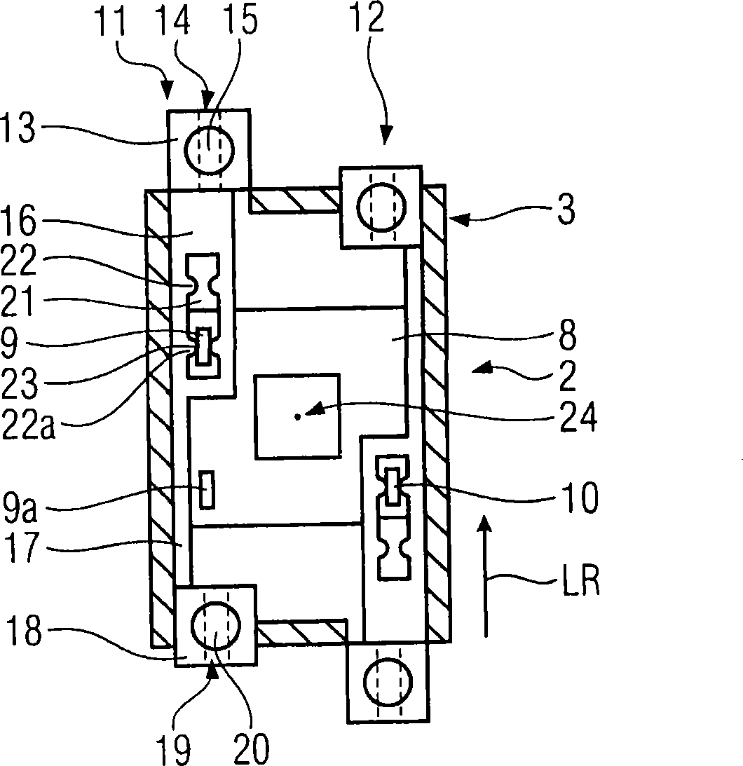 Electromagnetic device with displaceable connections