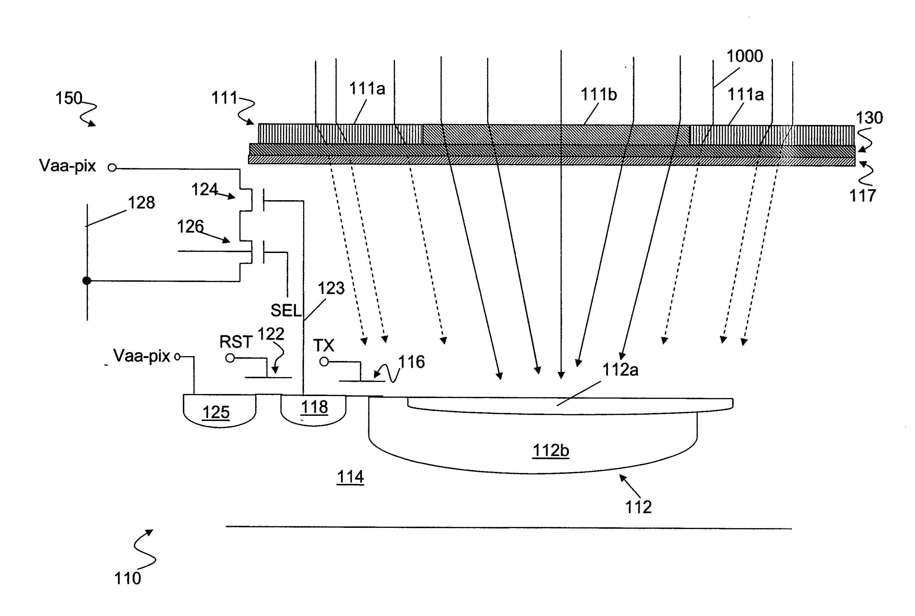 Phase shift transparent structures for imaging devices