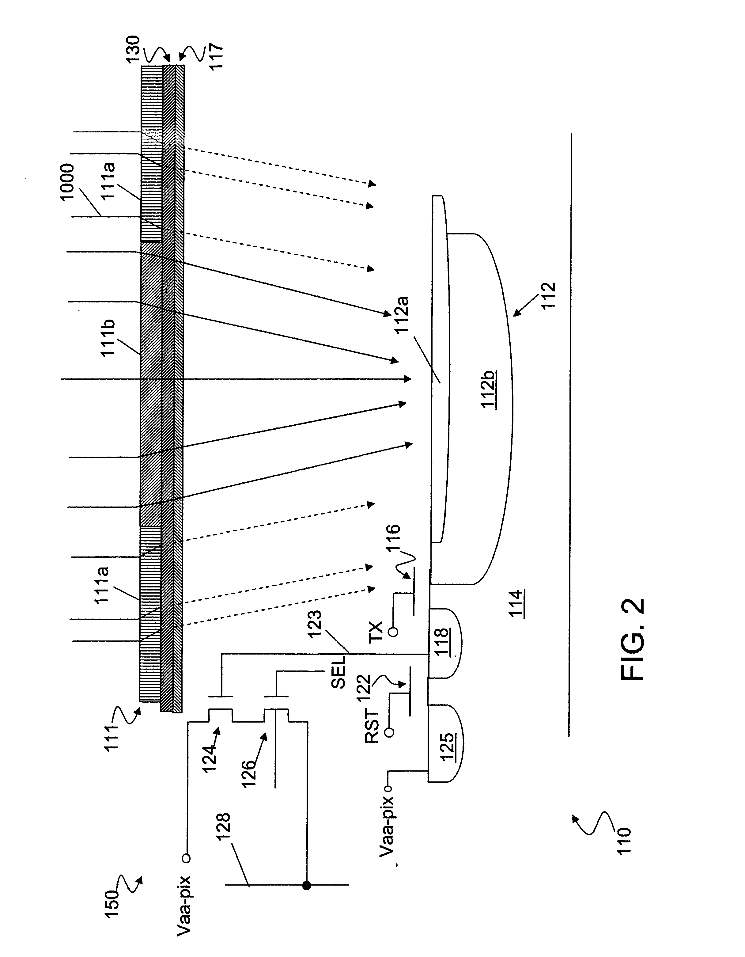 Phase shift transparent structures for imaging devices