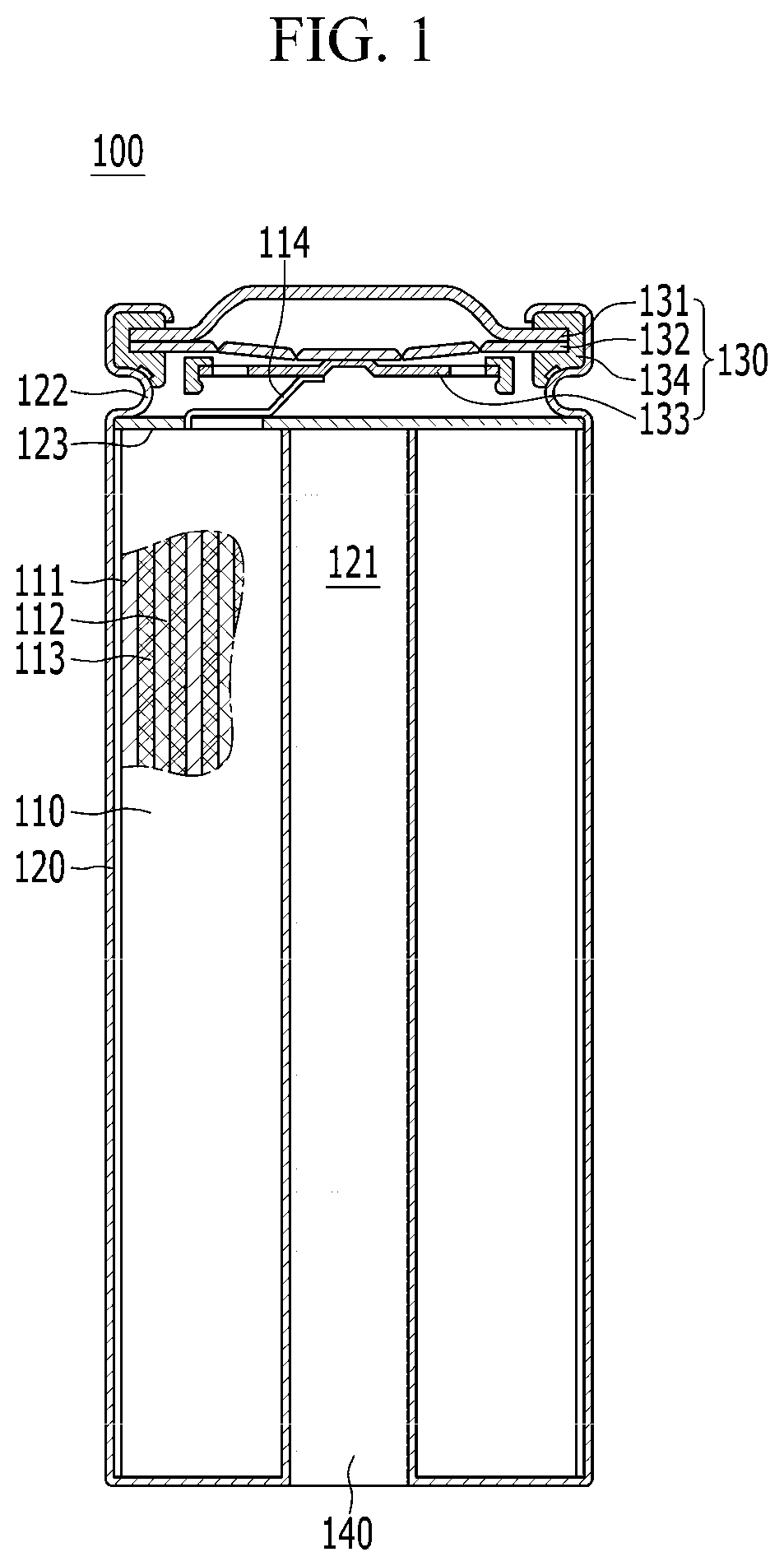 Cylindrical secondary battery having hollow portion filled with thermal conductive resin