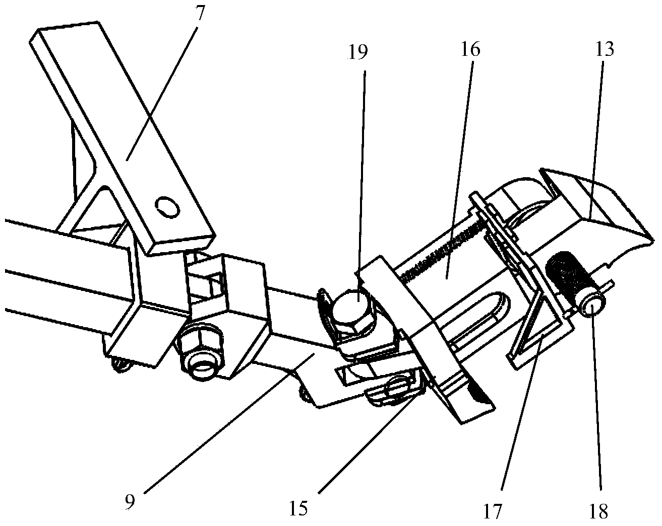 Rail clamping self-locking type anti-running device for mine vehicle
