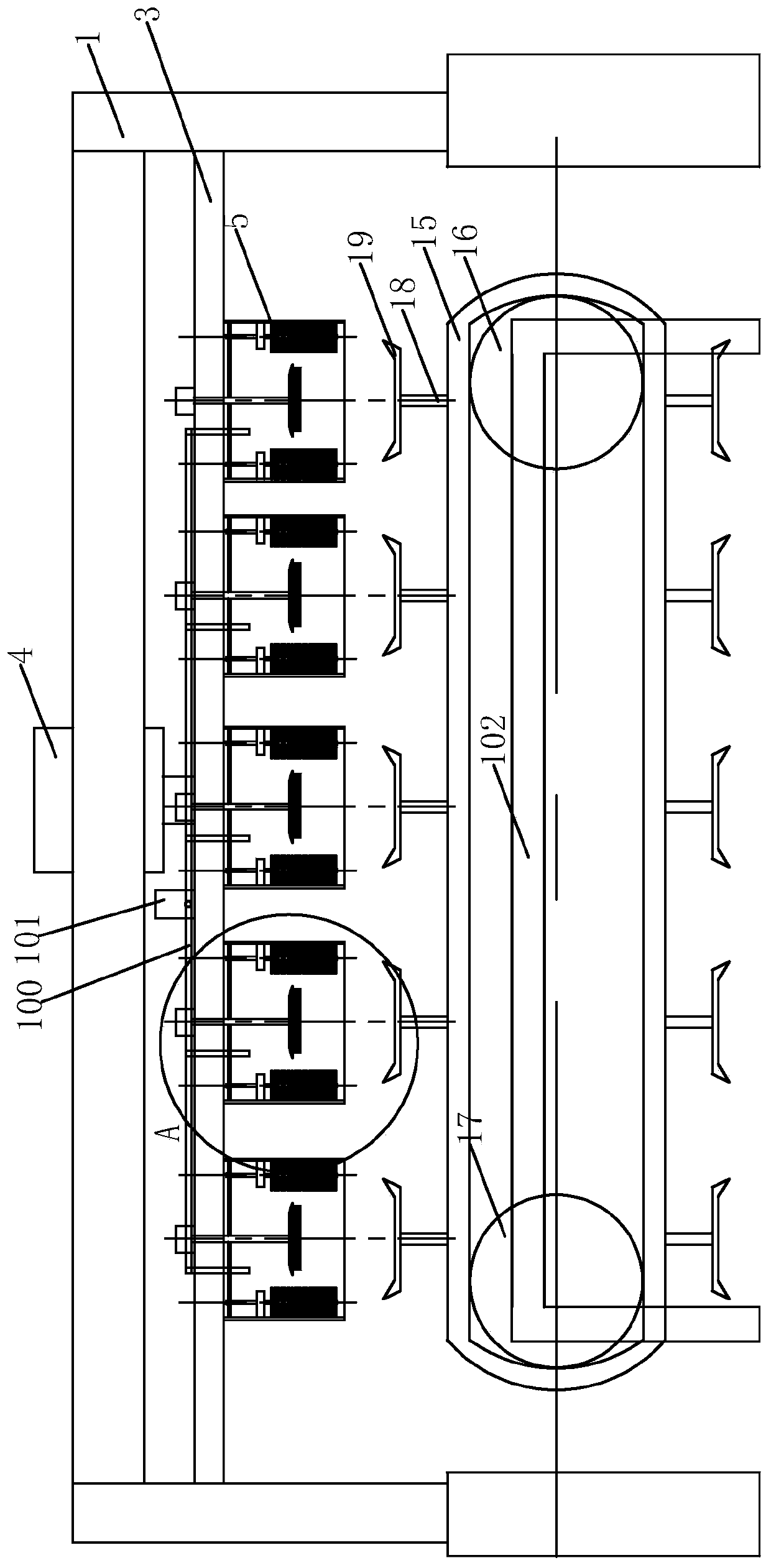 Efficient kiwi fruit deep processing device