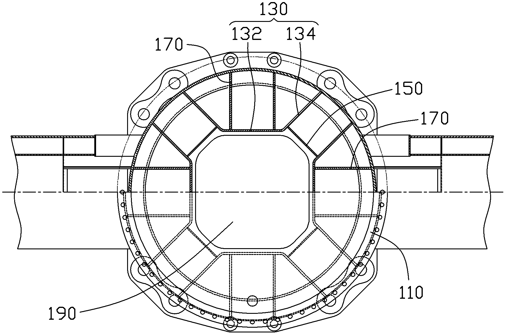 Frame and rotary bearing seat structure of frame